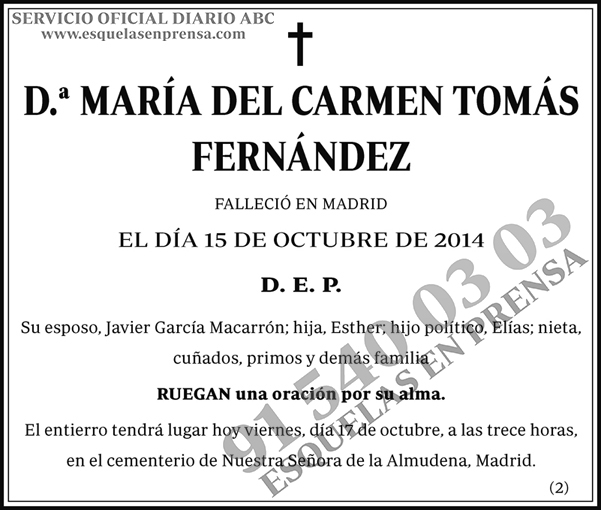 María del Carmen Tomás Fernández